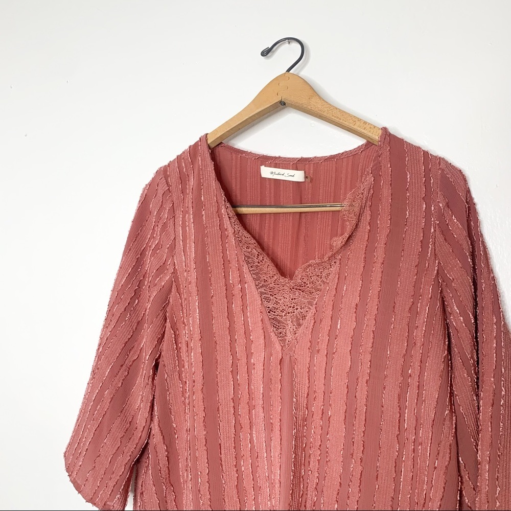 Mustard Seed Womens Boho Textured Boxy‎ Fit Tunic Top XS - Picture 5 of 6